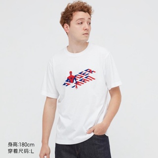 เสื้อยืด พิมพ์ลาย Marvel Comics 43802 แฟชั่น Uniqlo