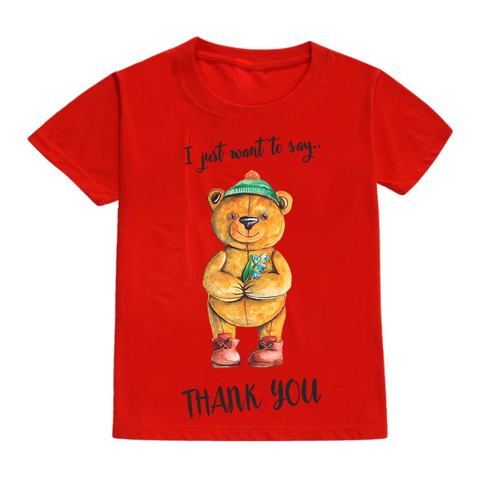 ฉันแค่อยากจะบอกว่าขอบคุณ-ชุดเสื้อยืดครอบครัวลายหมีหลุยส์เป็นของขวัญที่ดีที่สุดสำหรับเด็ก