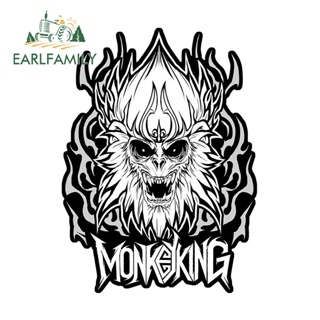 Earlfamily สติกเกอร์กันน้ํา ลาย Monkey King Band 13 ซม. × 9.7 ซม. สําหรับตกแต่งรถยนต์ แล็ปท็อป รถจักรยานยนต์ คาราวาน