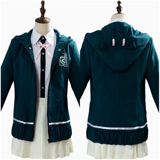 Werycos Chiaki Nanami เสื้อกันหนาว เสื้อแจ็กเก็ต คอสเพลย์ อะนิเมะ มีซิป ลําลอง สีเขียว สําหรับผู้หญิง