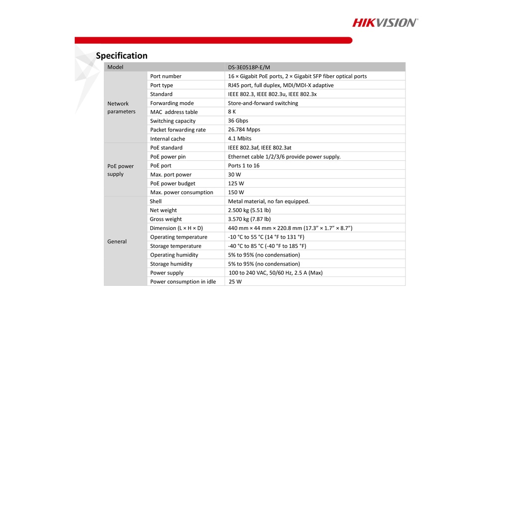 hikvision-16-port-gigabit-unmanaged-poe-switch-ds-3e0518p-e-m-16-gigabit-poe-2-gigabit-sfp-fiber-optical-ports