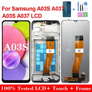 6.5&quot; หน้าจอแสดงผลสัมผัสดิจิทัล LCD พร้อมกรอบ สําหรับ Samsung Galaxy A03S A037F A037M A037FD A03S