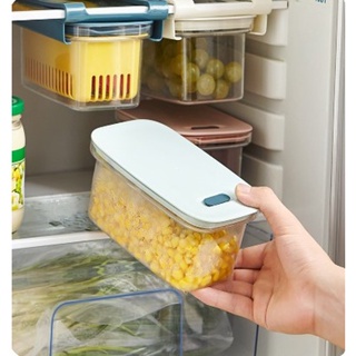 กล่องเก็บอาหาร กล่องถนอมอาหาร กล่องเก็บของในตู้เย็น  สะเด็ดน้ำได้ แขวนได้ ที่เก็บของในครัว กล่องเก็บของแบบหนีบ