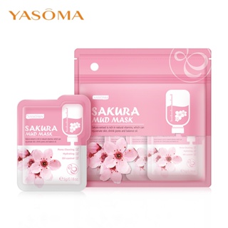 5Pack Sakura Mud Face Mask Oil Control Anti-aging Pore Reduction Whitening Hydrating Moisturizing Mask Skin Care Beauty