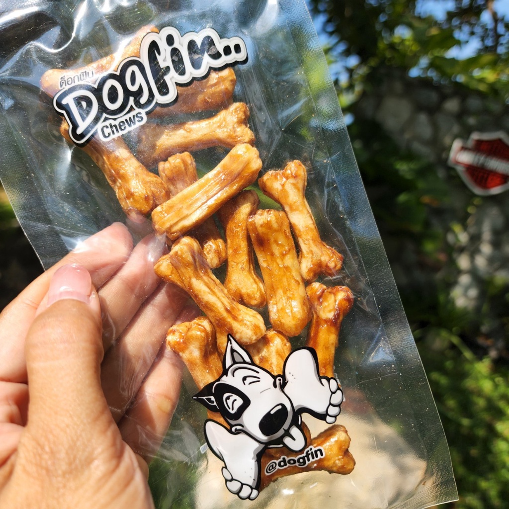 Dogfin (ด็อกฟิน) ครั้นชี่รูปกระดูกเคลือบเวเฟอร์รสตับ สำหรับน้องหมาทุก ...