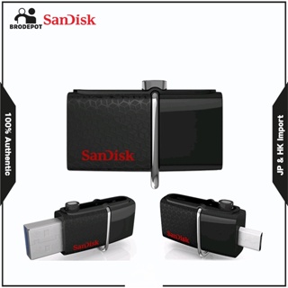 SanDisk 16GB 32GB 64GB 128GB 256GB Ultra Dual USB Drive 3.0 OTG USB 3.0 and microUSB Flash Driver, SDDD2-256G-GAM46(Black)