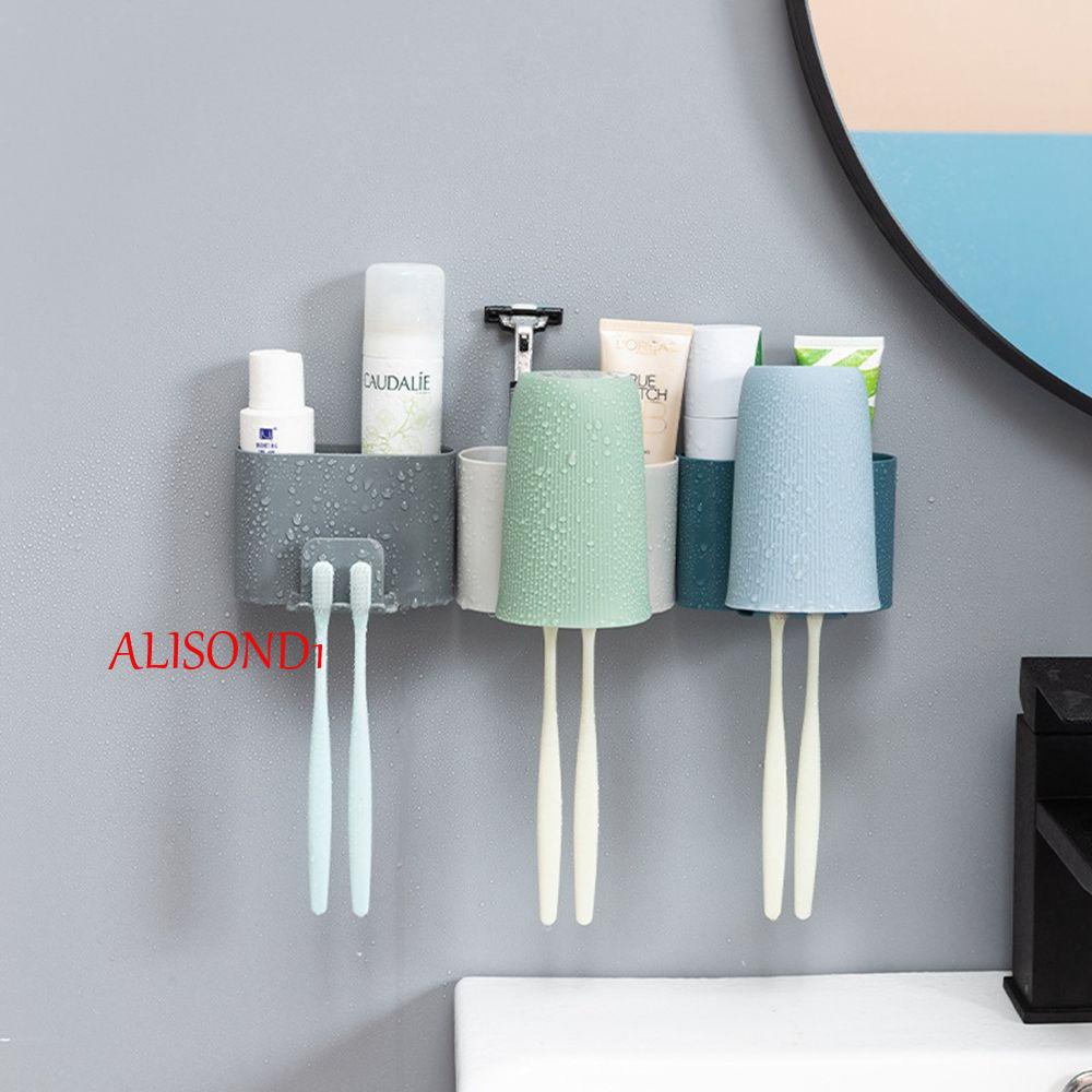 alisond1-traceless-toothbrush-holder-creative-toothbrush-stand-rack-toothpaste-storage-rack-tooth-brush-dispenser-wall-mounted-1pc-bathroom-accessories-punch-free-hot-tooth-cup-rack-multicolor