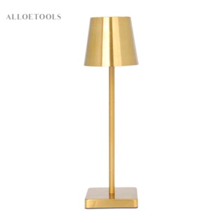 โคมไฟตั้งโต๊ะ เซนเซอร์แบบสัมผัส สําหรับห้องนอน ร้านอาหาร (สีทอง) [alloetools.th]