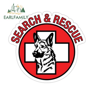 Earlfamily สติกเกอร์ไวนิล ลายการ์ตูนอนิเมะ Search and Rescue ขนาด 13 ซม. X 12.1 ซม. กันน้ํา สําหรับตกแต่งกระเป๋าเดินทาง แล็ปท็อป DIY