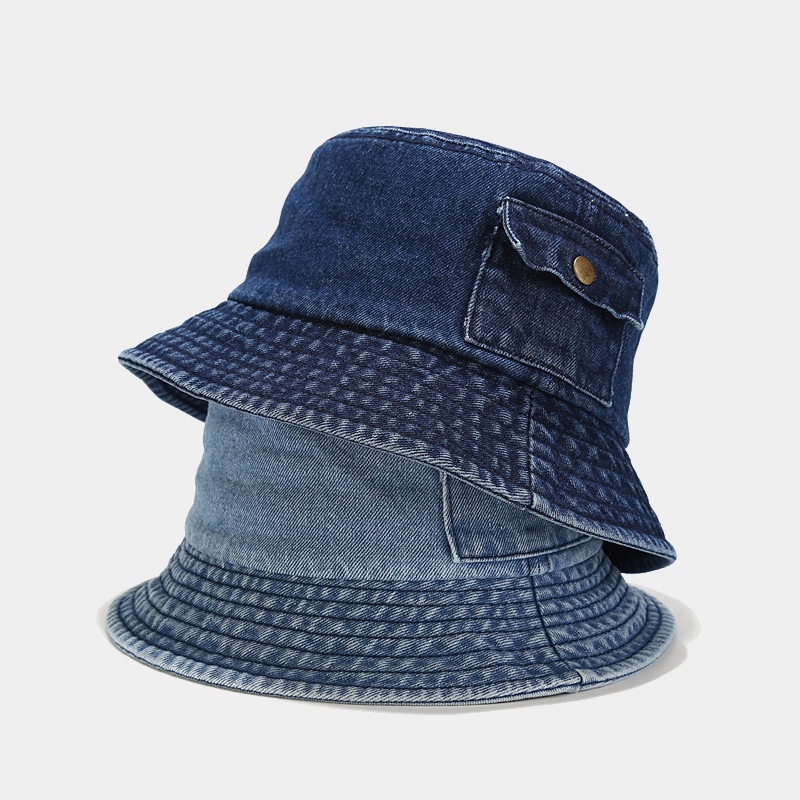 หมวกยีนส์-3สี-แต่งกระเป๋าบนหมวก-ขนาด-56-58cm