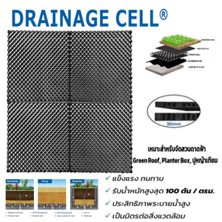 Drainage Cell แผ่นตะแกรงระบายน้ำขนาด50 x50 x 3 cm (จำนวน 1 แผ่น)