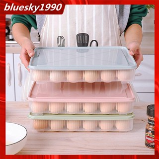 กล่องเก็บไข่แบบพกพา กล่องยึดไข่ ที่เก็บอาหาร Cling Container ตู้เย็นถาด Organizer อุปกรณ์ครัว