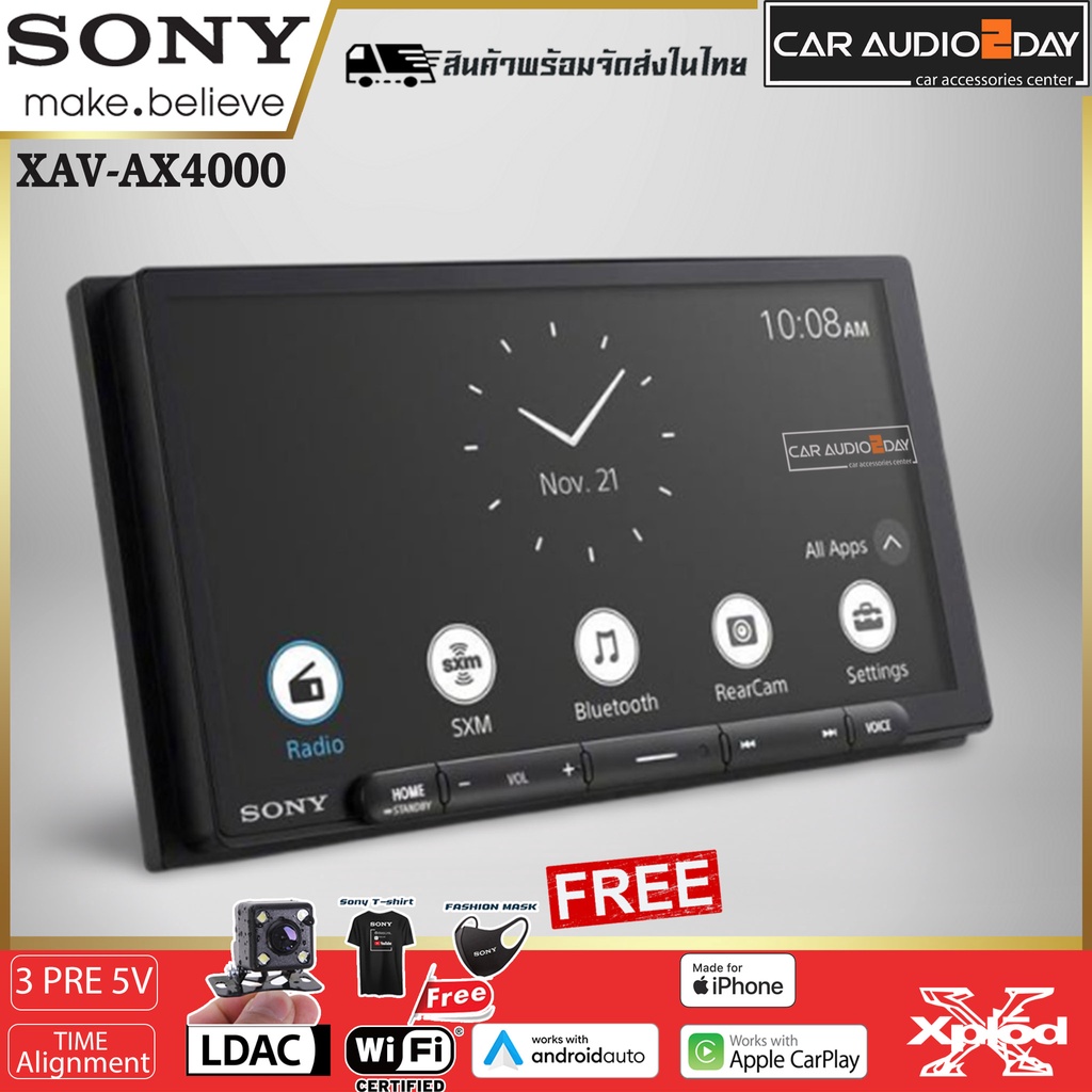 ส่งด้วยไปรษณีย์ไทย-เครื่องเสียงติดรถยนต์-sony-xav-ax4000-apple-carplay-android-auto-2023-พร้อมส่งในไทย-ประกัน2ปี