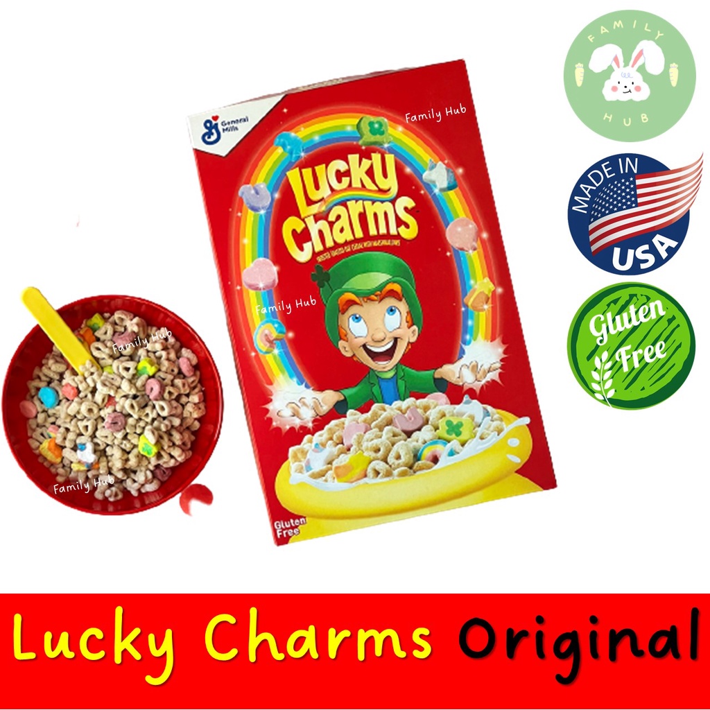ภาพหน้าปกสินค้าLucky Charms Cereal with Marshmellows 326g 422g, ซีเรียล ลักกี้ชามส์ พร้อมส่ง (Exp.July 2023) จากร้าน family.hub.trendy บน Shopee
