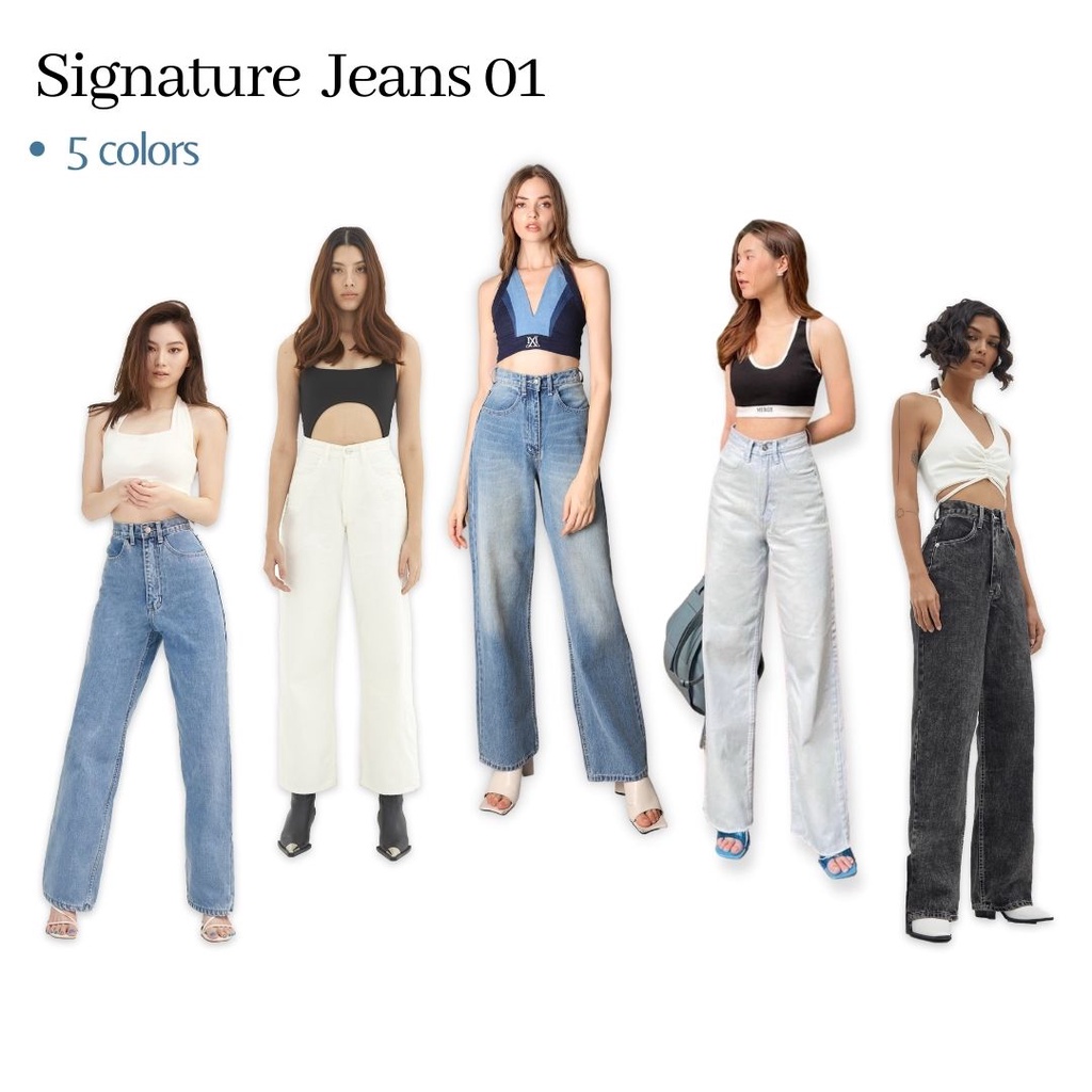 ภาพหน้าปกสินค้าMerge Official - Signature Jeans 01 5 สี (พร้อมส่ง) จากร้าน mergeofficial บน Shopee