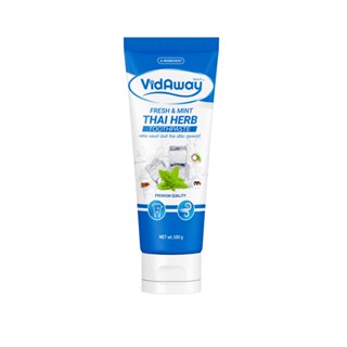 VidAway Fresh &amp; Mint Thai Herb Toothpaste วิดอะเวย์ ยาสีฟันสมุนไพร สูตรเฟรชแอนด์มิ้นต์(สีฟ้า)