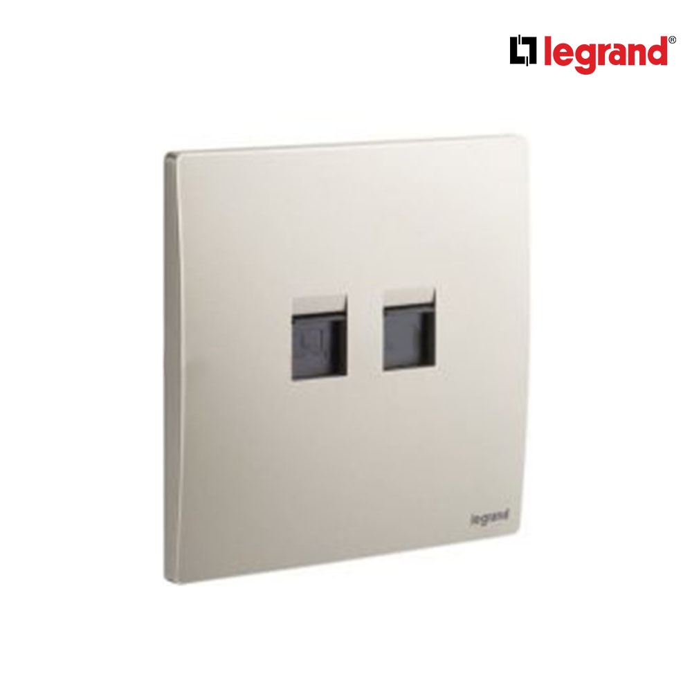 legrand-เต้ารับคอมพิวเตอร์-lan-cat6-เต้ารับโทรศัพท์-rj11-สีแชมเปญ-rj11-rj45-cat6-utp-socket-champaigne-281166ch