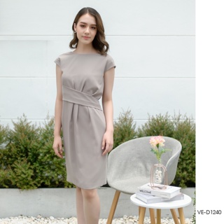 AMILA Dress VE-D1240 by VERONIQA ชีราเม้นท์ แขนสั้น IGPU22-6