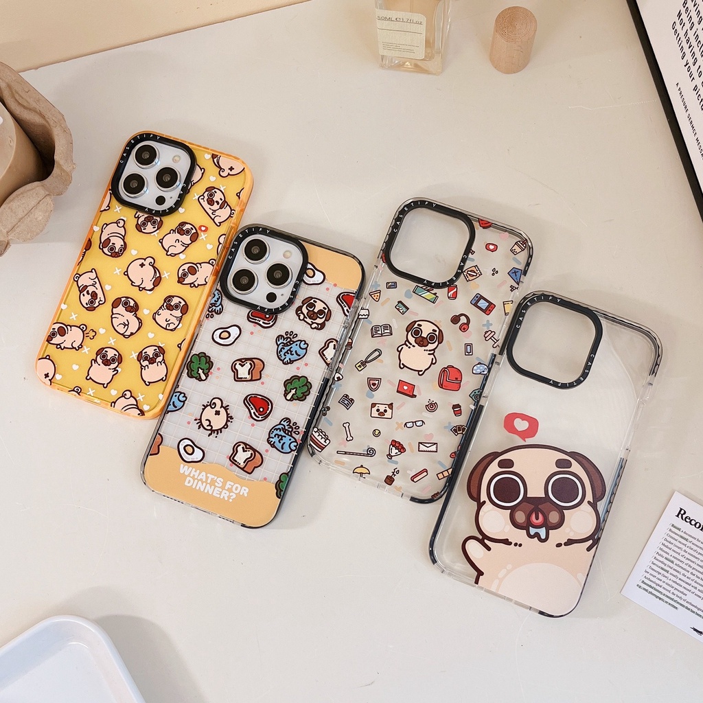 เคสโทรศัพท์มือถือ-ซิลิโคนนิ่ม-กันกระแทก-ลายการ์ตูนสุนัขปั๊กน่ารัก-สําหรับ-iphone-11-12-13-pro-max-14pro-14plus-14promax