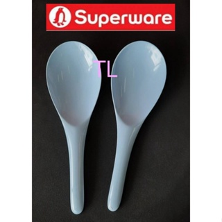 ซุปเปอร์แวร์ทัพพี 2ชิ้น สีฟ้า เมลามีน100% นกเพนกวิน superware