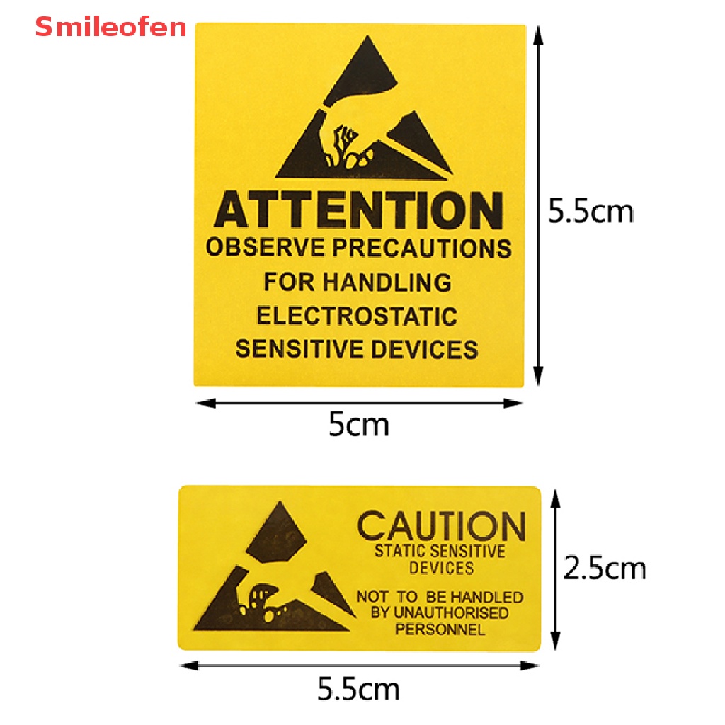 [Smileofen] 40 ชิ้นสติกเกอร์ระวังกาวฉลากคําเตือน ESD Static Sensitive ...