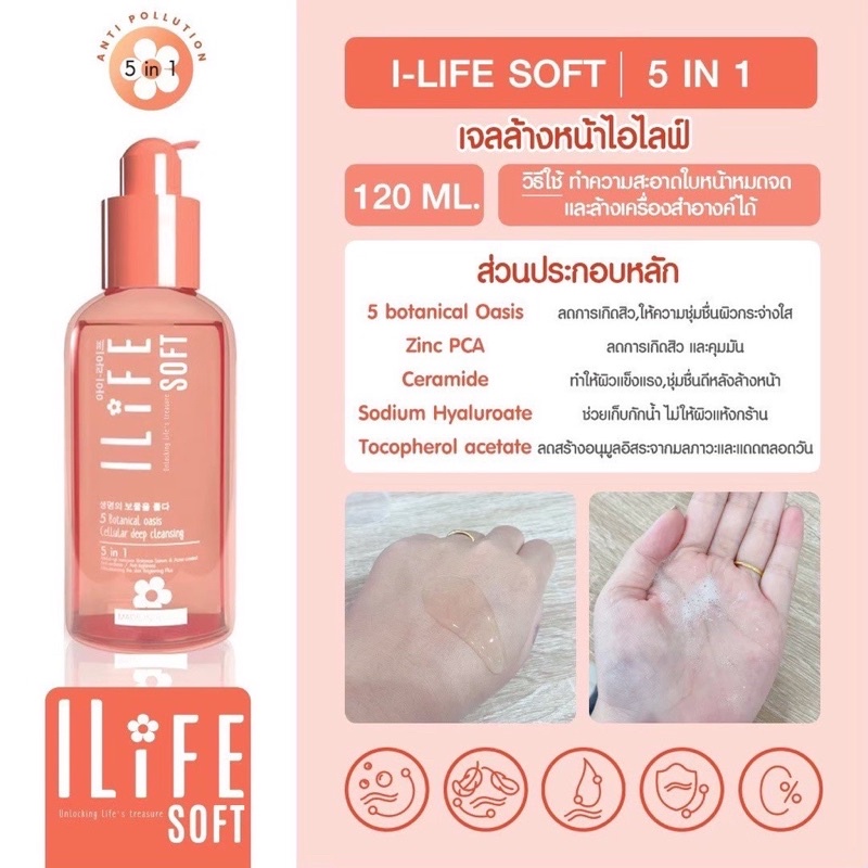 kvkxthailand-ilife-soft-120-ml-ibloc-naked-spf50-เซตคู่กันแดดและเจลล้างหน้าล้างเครื่องสำอาง