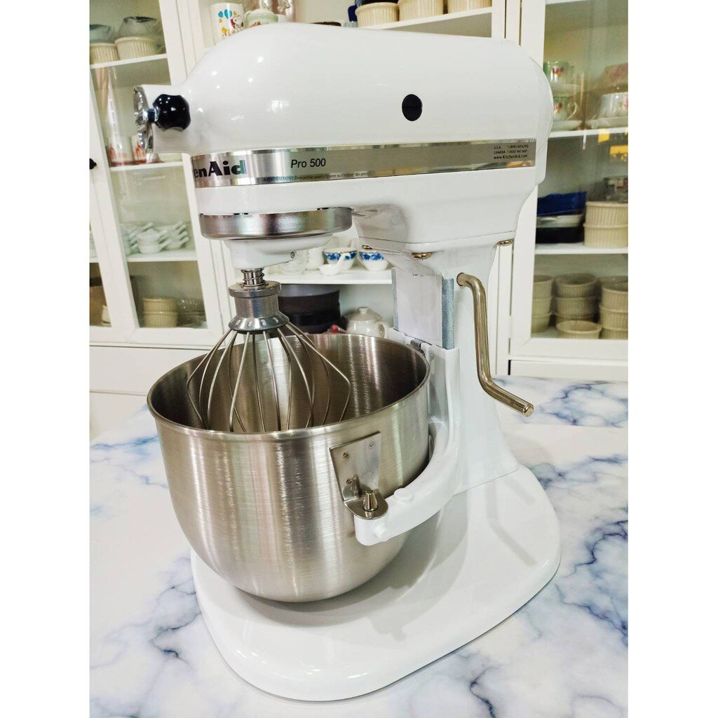 เครื่องผสมอาหาร-kitchenaid-pro500-สีขาว-110v-แถมฟรีหม้อแปลงไฟ-500w-เครื่องโชว์-ไม่มีปัญหาต่อการใช้งาน