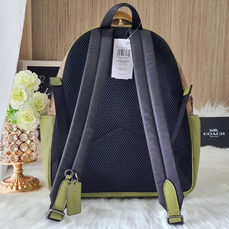 สด-ผ่อน-เป้-10-นิ้ว-เป้กลาง-เขียว-coach-5671-court-backpack-in-signature-canvas