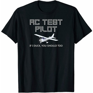 เสื้อคู่ - ทุกวันมีสไตล์ O-คอสบาย สบาย ๆ ที่กําหนดเองผ้าฝ้าย Rc เครื่องบินทดสอบนักบินตลกวิทยุควบคุม