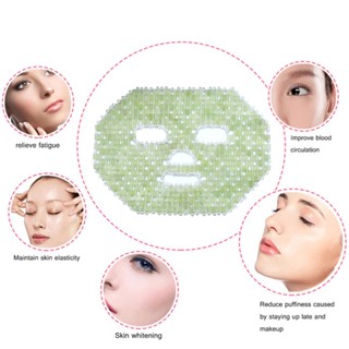 Jade Mask Face Massager Anti-Aging Cooling Natural Stone Cold Therapy Sleeping Facial  Massage Beauty Skin Care Tool