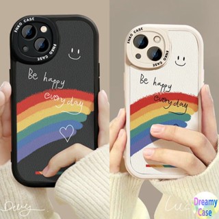 เคสโทรศัพท์มือถือ แบบนิ่ม ลายหน้ายิ้ม สีรุ้ง สําหรับ OPPO A98 A96 A95 A76 A74 A57 A55 A54 A53 A38 A33 A94 A93 A92 A91 A78 A77S A52 A31 A17 A16K A15S