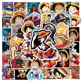 สติกเกอร์ ลายการ์ตูน One Piece Luffy Graffiti กันน้ํา สําหรับตกแต่ง 50 ชิ้น
