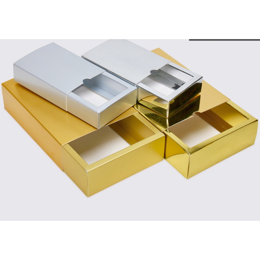 epa-กล่องลิ้นชัก-กล่องสไลด์-กล่องdiy-กล่องกระดาษคราฟท์-กล่องของขวัญ-สีเงิน-สีทอง
