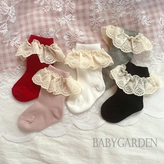 Babygarden- ถุงเท้าเจ้าหญิง แต่งลูกไม้ ระบายอากาศ สําหรับเด็กผู้หญิง 0-5 ปี