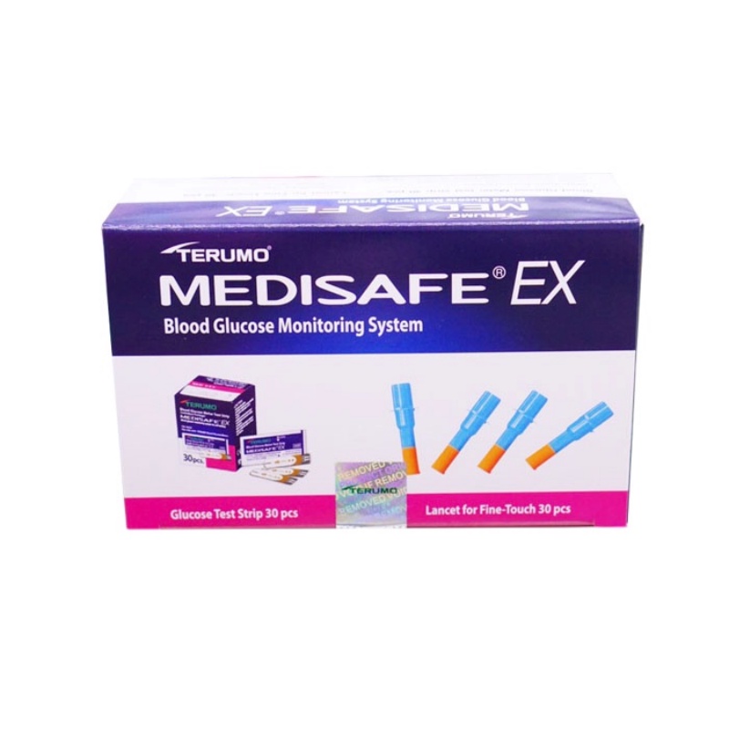 terumo-medisafe-ex-แผ่นตรวจน้ำตาล-และ-เข็มเจาะ-30-ชุด