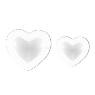 Flgo แม่พิมพ์กระจก เรซิน อีพ็อกซี่ UV คริสตัล รูปหัวใจ 3D ขนาดเล็ก ใหญ่ แฮนด์เมด 2 ชิ้น