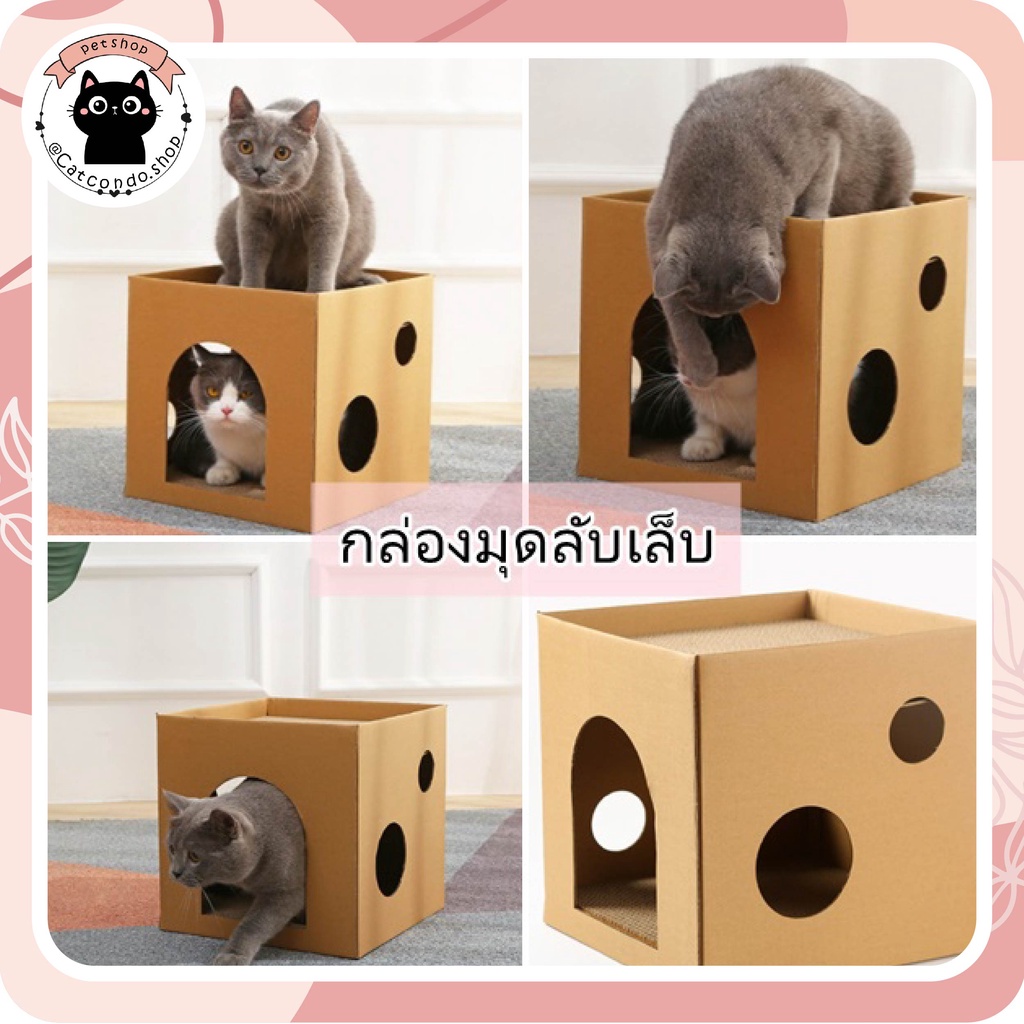 ภาพหน้าปกสินค้า️ที่ลับเล็บแมว ของเล่นแมว ฝนเล็บแมว ลับเล็บแมว บ้านแมว กล่องกระดาษ4เหลี่ยม ️
