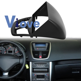 กรอบแผงวิทยุ DVD นําทาง GPS ขนาด 9 นิ้ว สําหรับรถยนต์ Peugeot 207 2009-2013