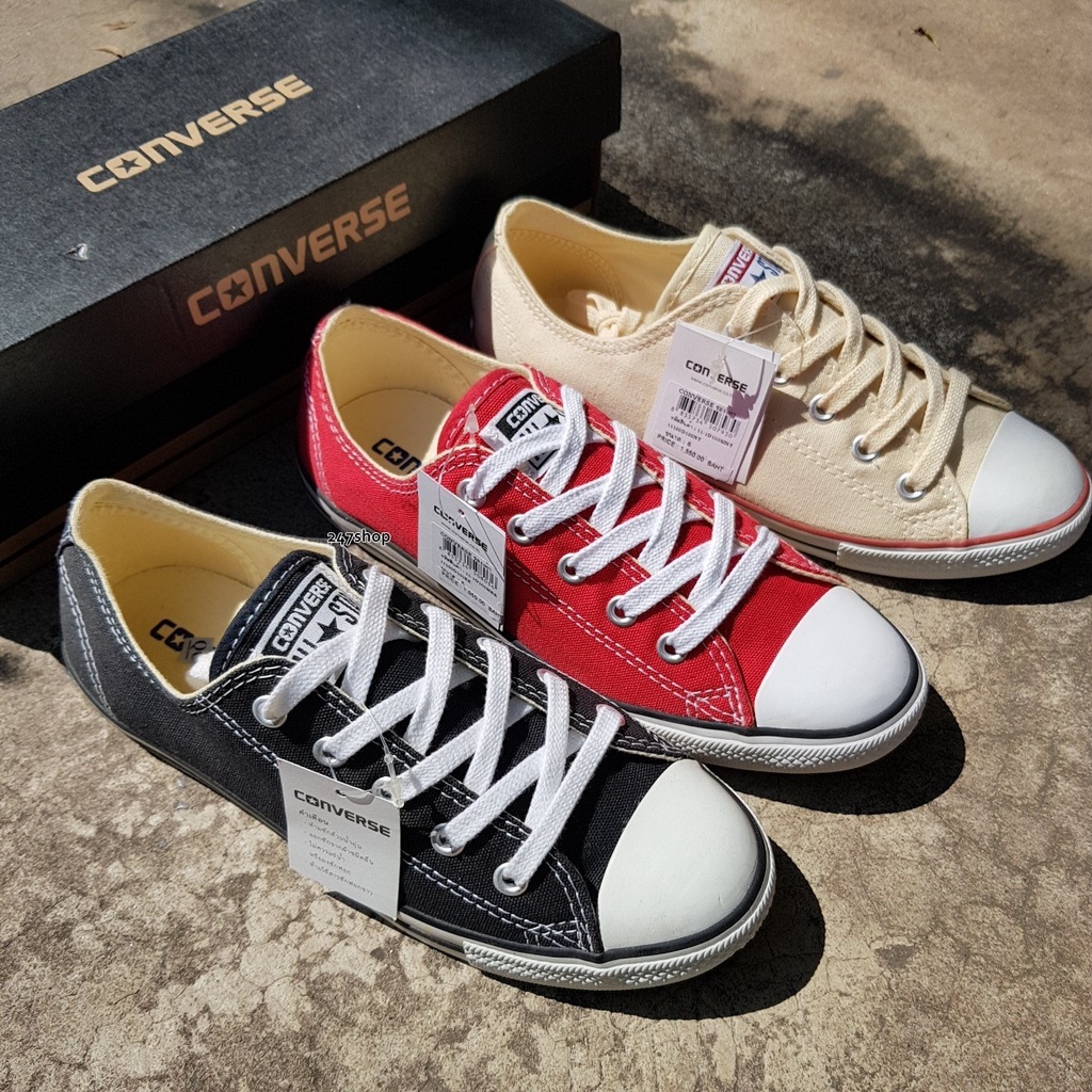 รองเท้าผ้าใบพื้นบาง-ผู้หญิง-รองเท้าคอนเวิร์ส-converse-women-allstar-dainty-ox-11-1d100-พร้อมส่ง