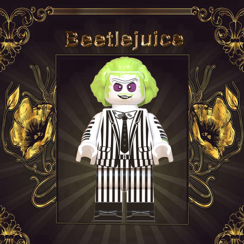 beetlejuice-บล็อคตัวต่อ-รูปภาพยนตร์สยองขวัญฮาโลวีน-ของเล่นเสริมการเรียนรู้-สําหรับเด็ก-diy