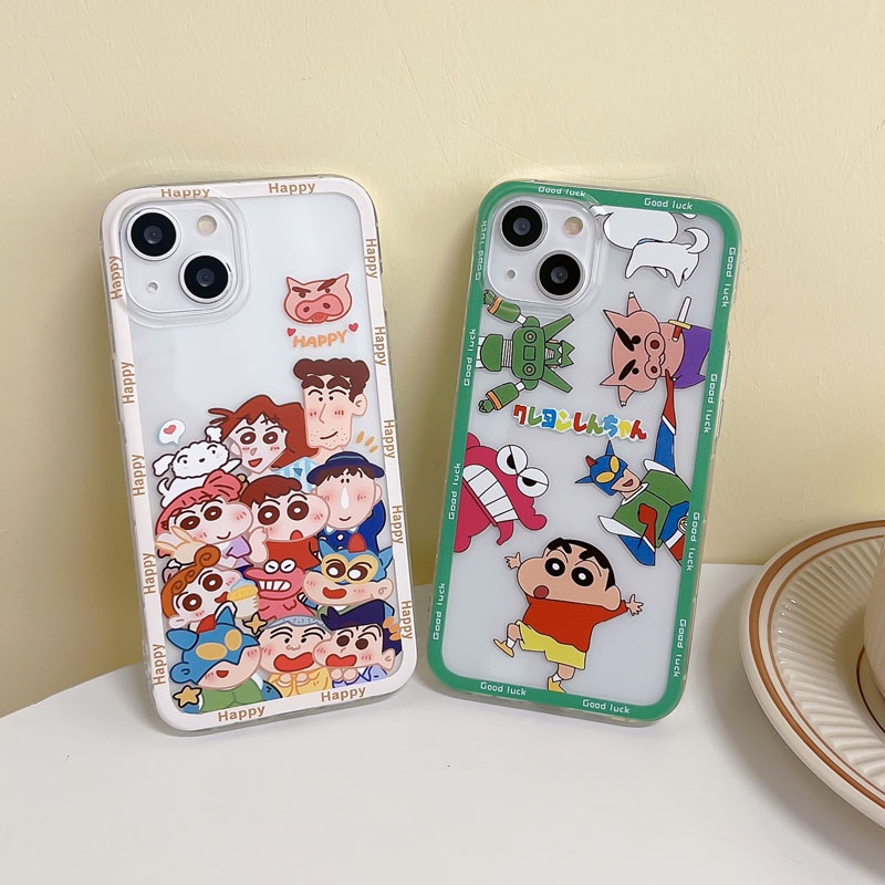 เคสซิลิโคน-สําหรับ-samsung-galaxy-s22-s21-s20-s10-fe-ultra-plus-lite-ใส-การ์ตูน-shinchan-ป้องกันรอยขีดข่วน
