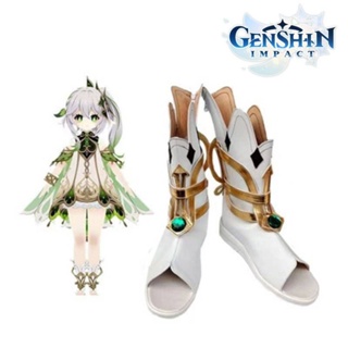 Genshin Impact Nahida Cosplay Shoes Womens Boots Open Toe Sandals