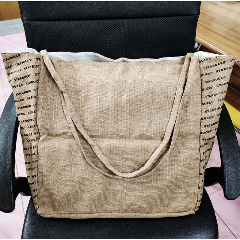 starbucks-กระเป๋าผ้า-mi-brown-hemp-tote-bag