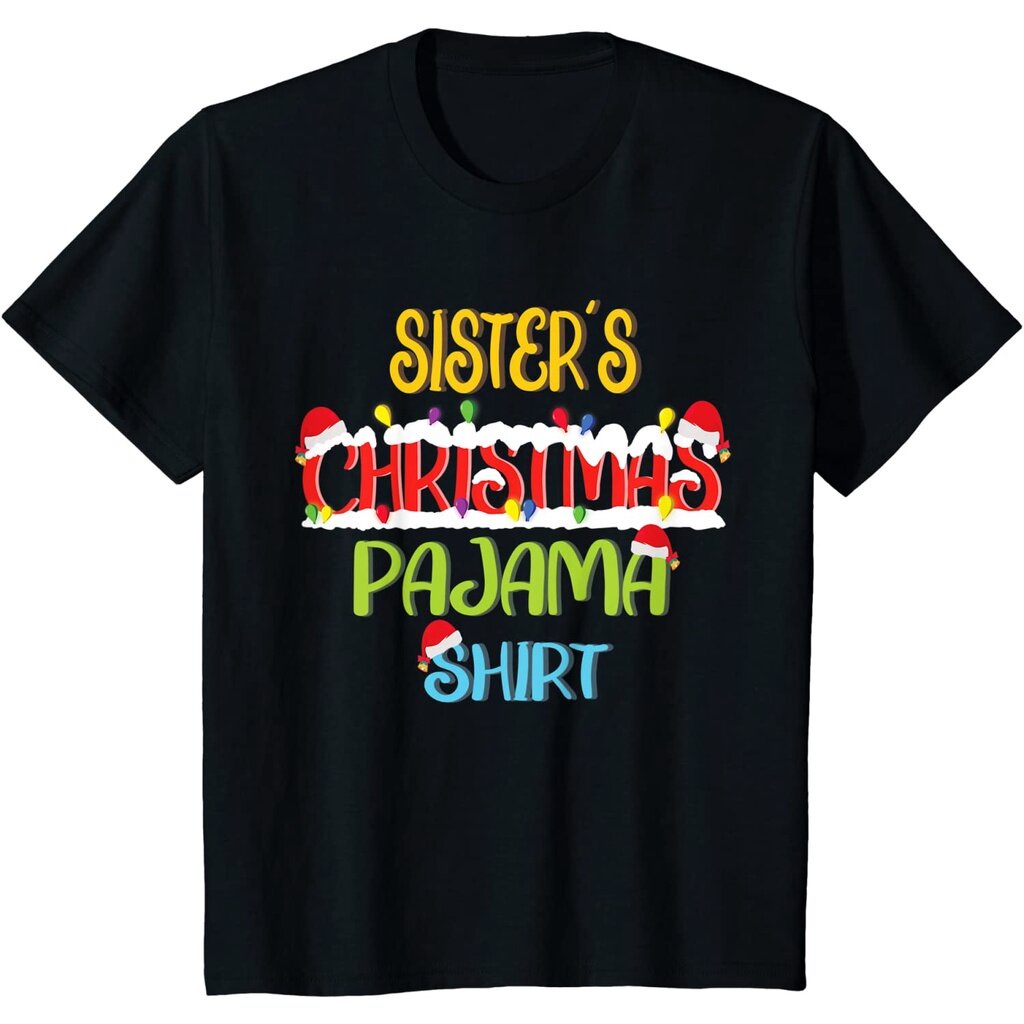 t-shirt-เสื้อยืดผ้าฝ้ายพิมพ์ลาย-sisters-christmas-สไตล์ย้อนยุคสําหรับผู้ชาย-ชุดคริสต์มาสใหม่