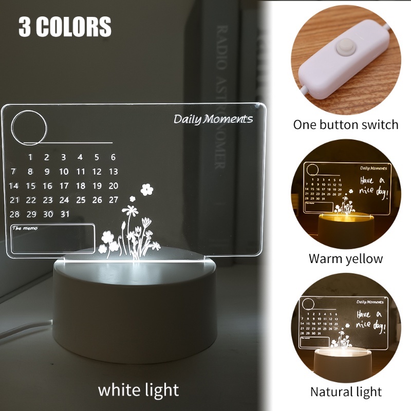 กระดานข้อความอะคริลิค-led-บอร์ดข้อความ-ไฟกลางคืน-บอร์ดข้อความ-usb-diy-พร้อมปากกาตกแต่ง