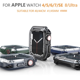 ภาพหน้าปกสินค้าเคส PC หรูหรา พร้อมเคส TPU สําหรับ Apple Watch Ultra Series 8 7 6 SE 5 4 3 เคสใส 49 มม. 41 มม. 45 มม. 40 มม. 44 มม. ที่เกี่ยวข้อง