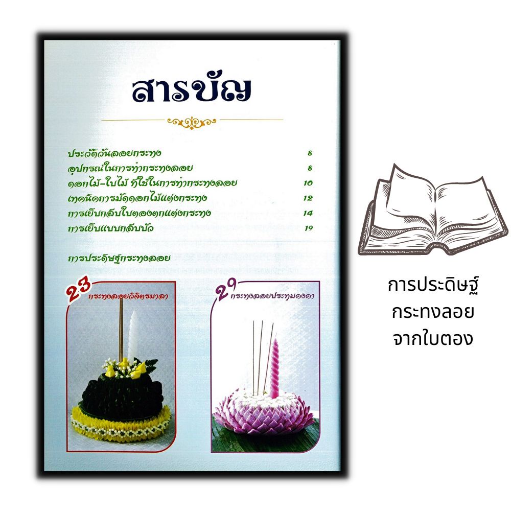 หนังสือ-การประดิษฐ์กระทงลอยจากใบตอง-การประดิษฐ์ด้วยใบตอง