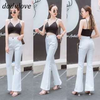 DaDulove💕 New Korean Version of Ins High Elastic Womens Jeans Niche High Waist Slim Fashion Micro Flared Pants