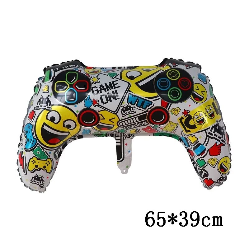 โปรโมชั่น-ลูกโป่งฟอยล์อลูมิเนียม-ลาย-gamepad-game-on-happy-birthday-ขนาด-65-39-ซม-สีชมพู-สีดํา-สําหรับตกแต่งปาร์ตี้วันเกิดเด็ก-1-ชิ้น