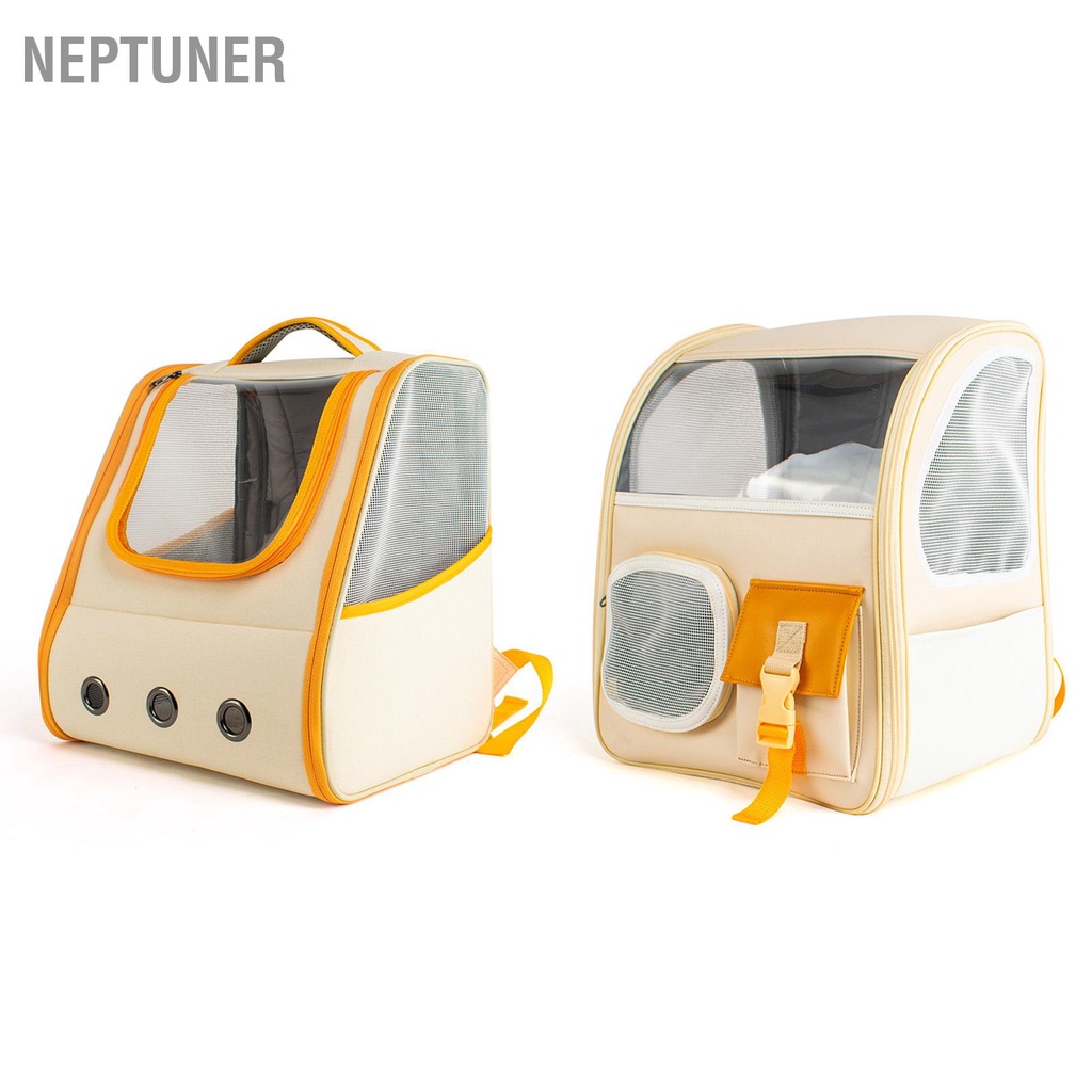 bneptuner-กระเป๋าเป้สะพายหลัง-สีส้มใส-ทําความสะอาดง่าย-สําหรับสัตว์เลี้ยง-แมว